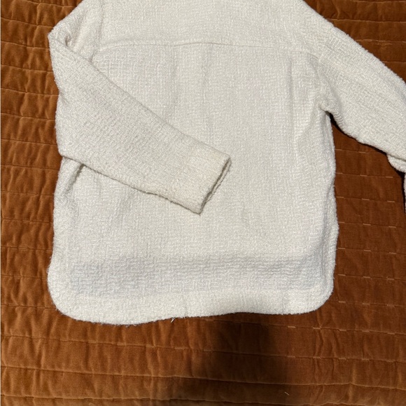 Cream Textured Button-Up Jacket - Picture 2 of 5